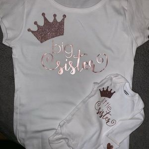 Big sister Little sister shirts printed by me